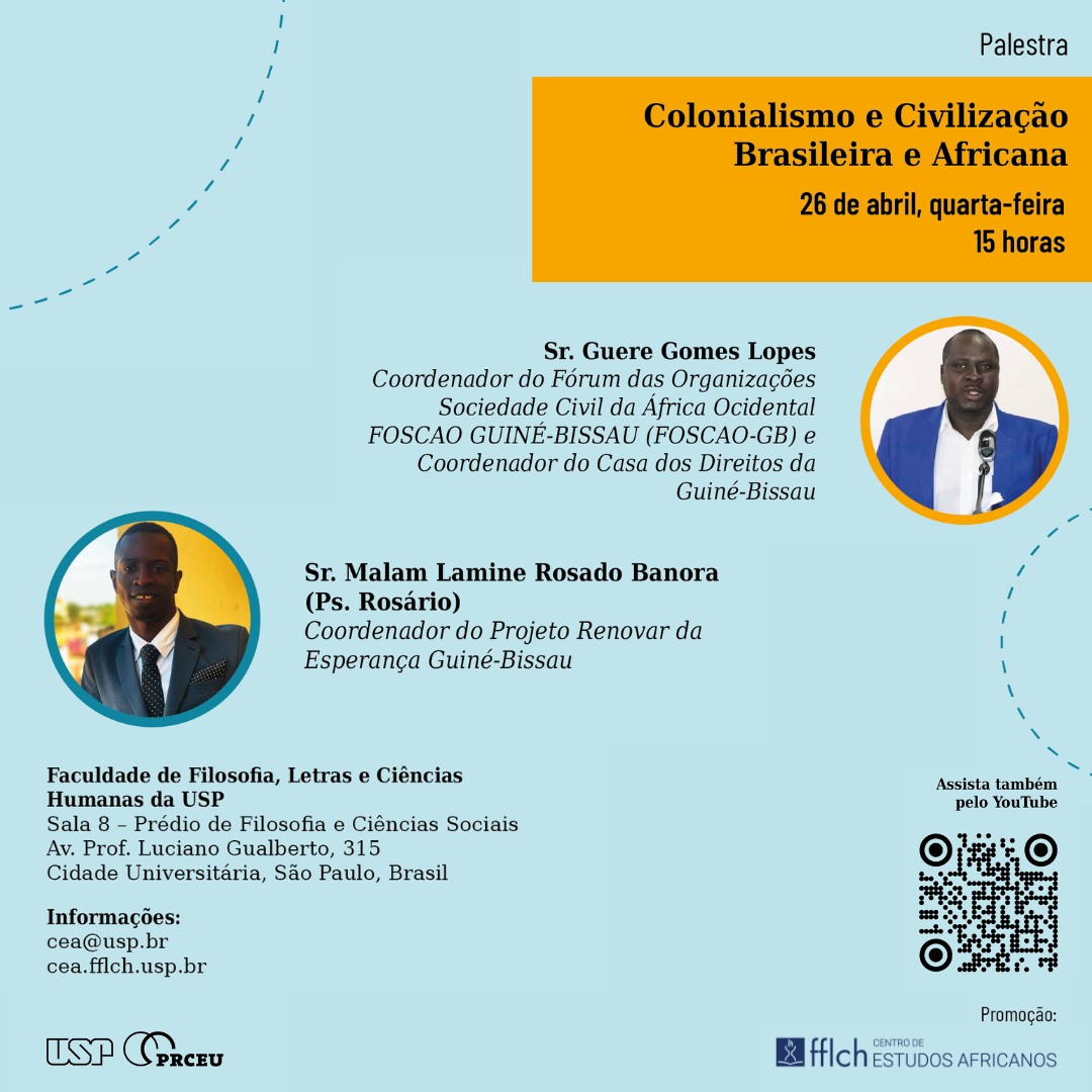 Palestra Colonização e Civilização Brasileira e Africana